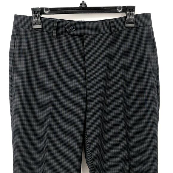 ENGLISH LAUNDRY Mens Dress Pants 31R Grey Blue Check NWOT - Picture 2 of 7